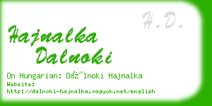 hajnalka dalnoki business card